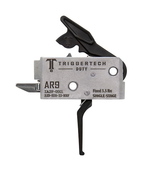 AR-9 Duty Trigger by TRIGGERTECH offers robust reliability and performance with a longer take up and forceful reset, ideal for professional gunsmiths.